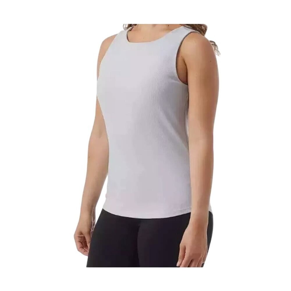32 Degrees Cool Women’s  Pearl Blue Soft Fabric with Built-In-Bra Top Medium